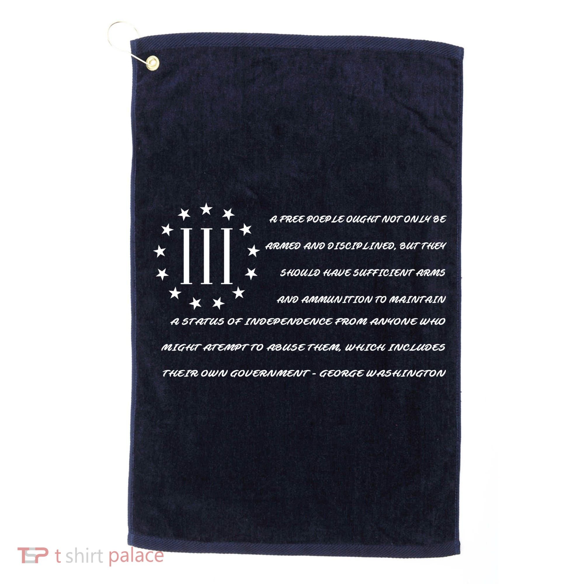 Patriot George Washington Flag Quote Golf Towel