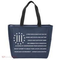 Patriot George Washington Flag Quote Tote Bag thumb 0