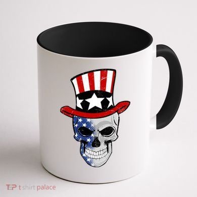 Patriot Skull Coffee Mug back