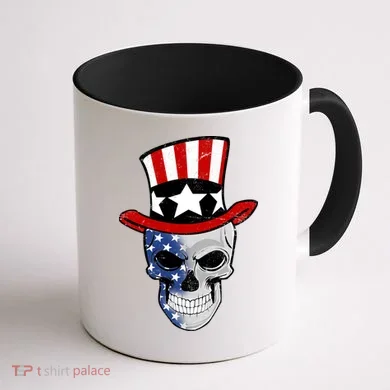 Patriot Skull Coffee Mug back