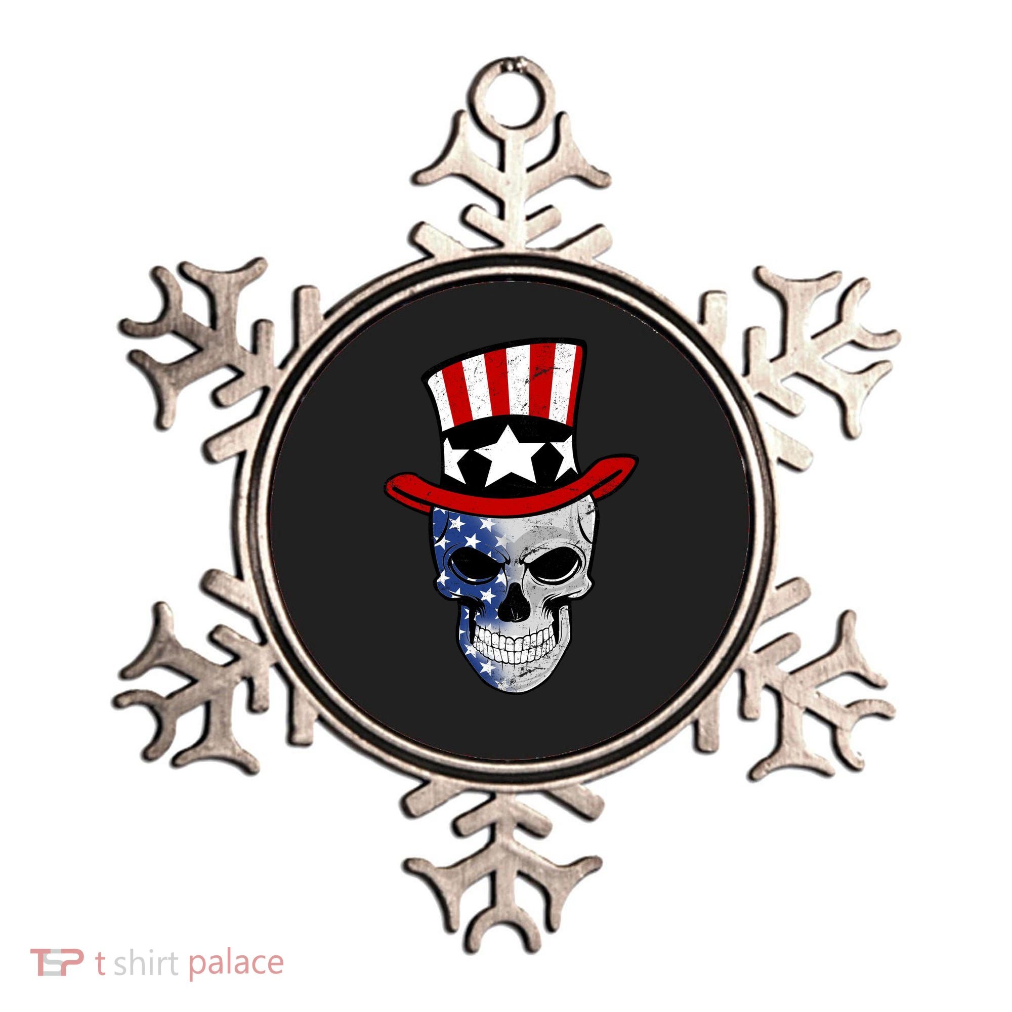 Patriot Skull Ornament
