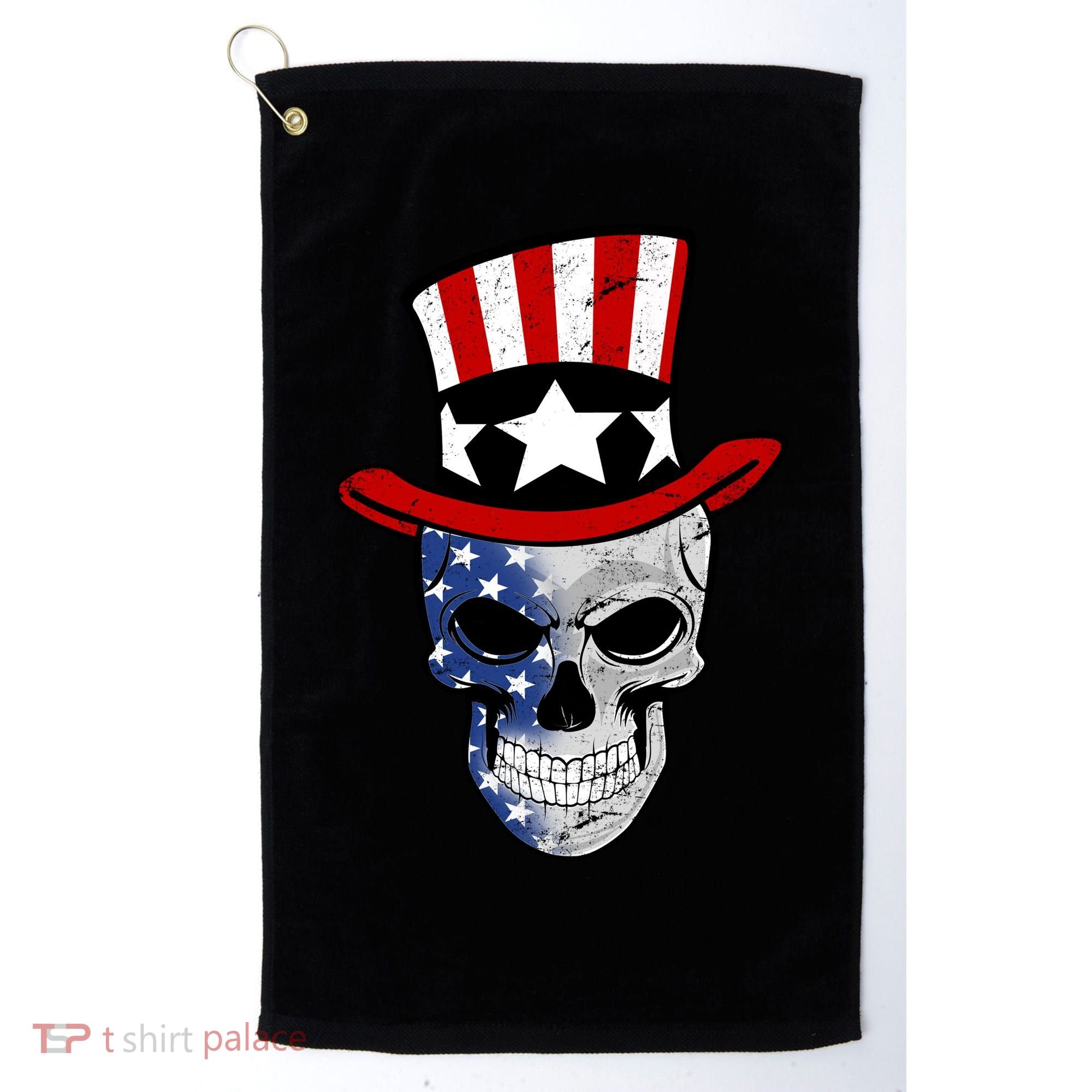 Patriot Skull Golf Towel