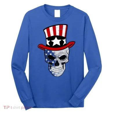 Patriot Skull Long Sleeve Shirt