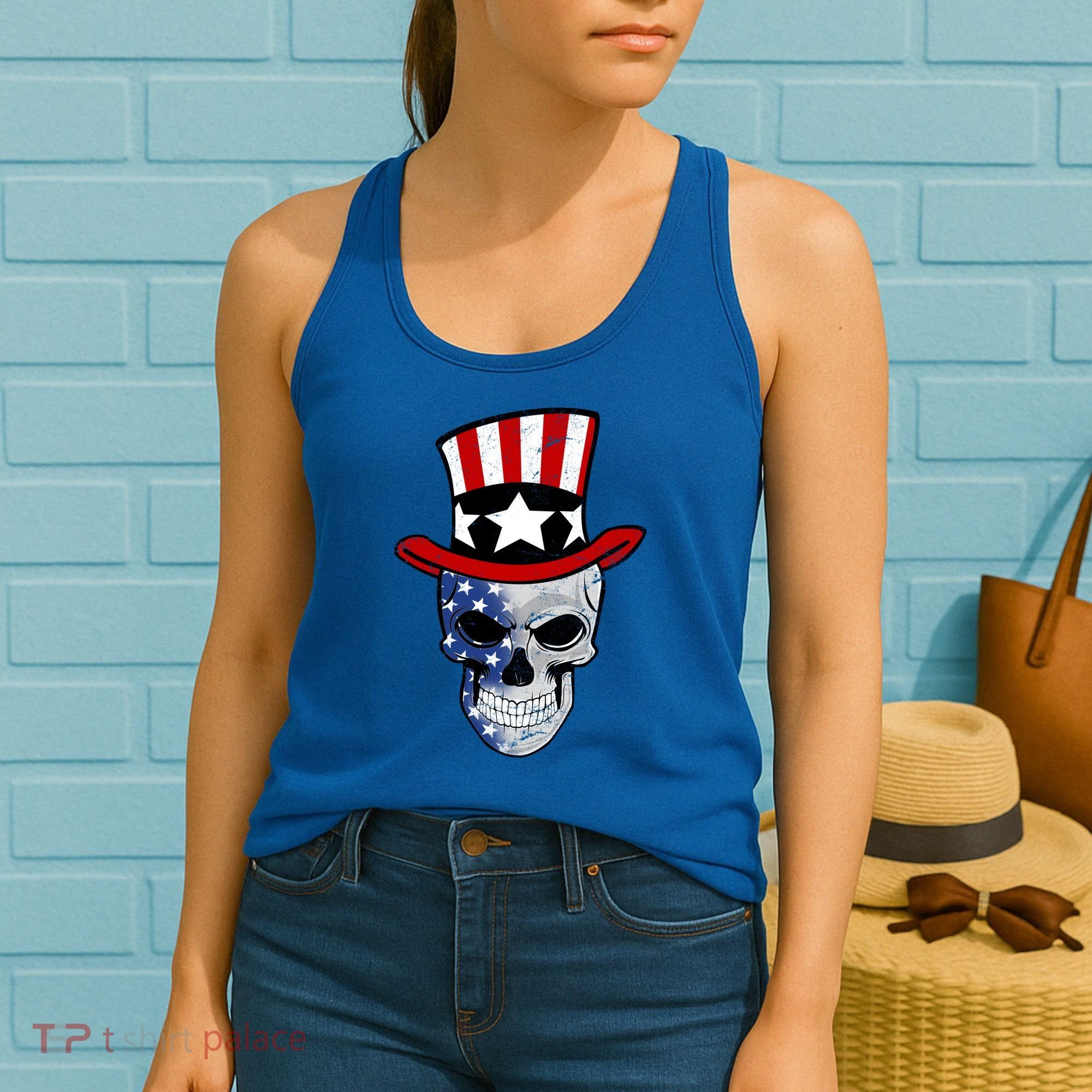 Patriot Skull Women's Tank Top