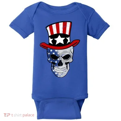 Patriot Skull Baby Bodysuit