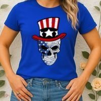 Patriot Skull Women's T-Shirt thumb 2