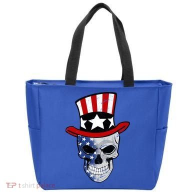 Patriot Skull Tote Bag