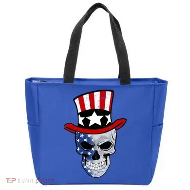 Patriot Skull Tote Bag
