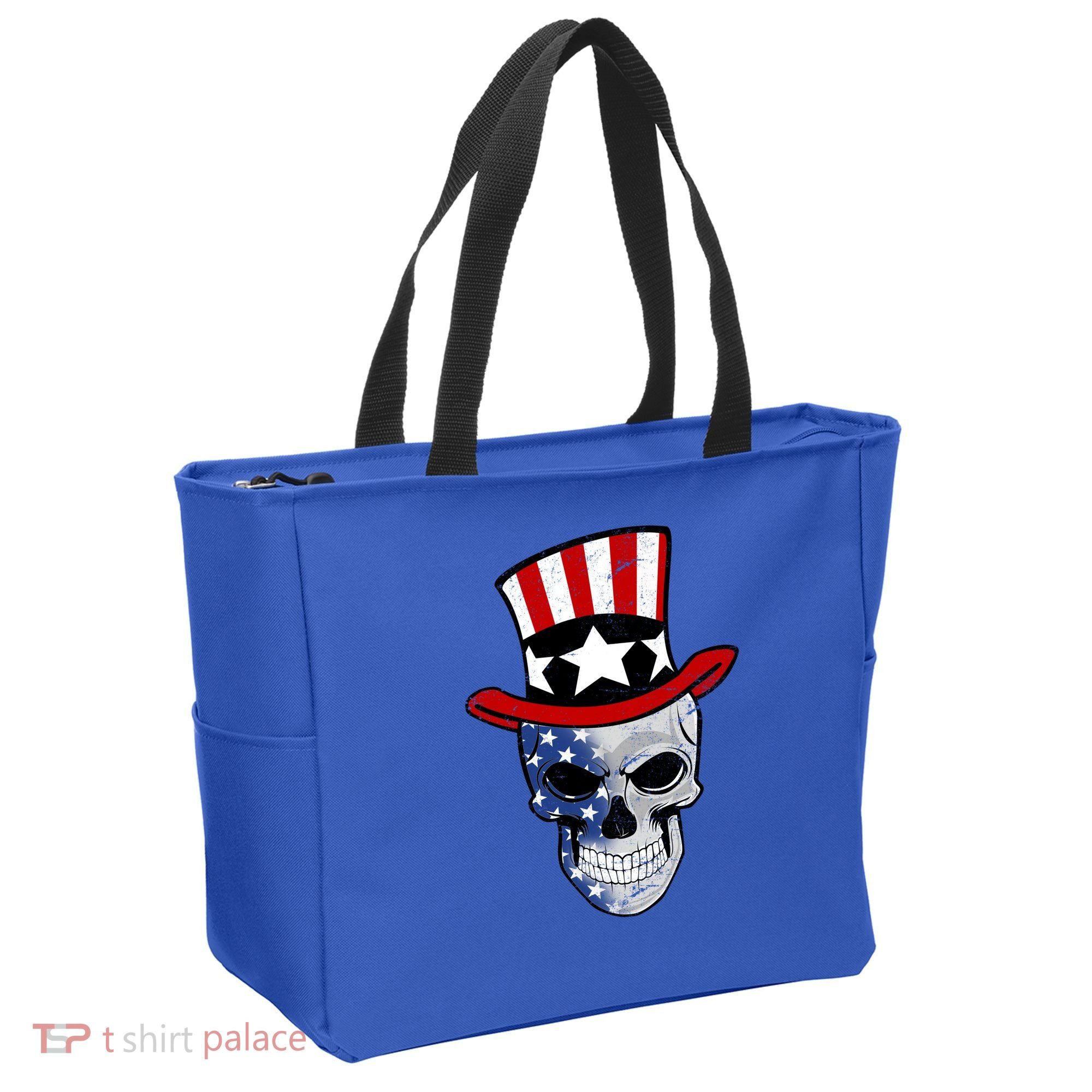 Patriot Skull Tote Bag
