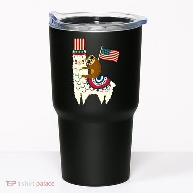 Patriot Sloth Llama Tumbler