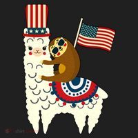 Patriot Sloth Llama Tumbler thumb 3