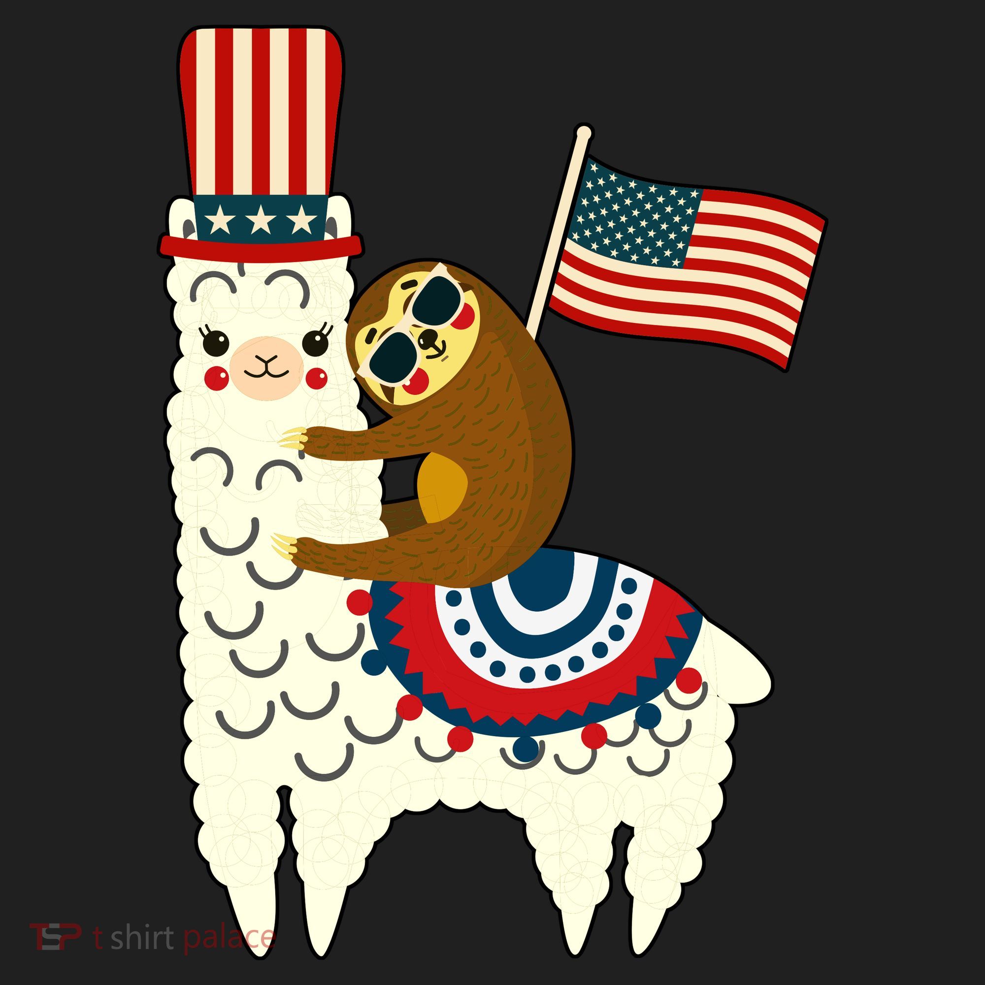 Patriot Sloth Llama Tumbler