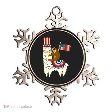 Patriot Sloth Llama Ornament
