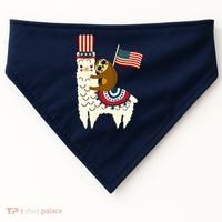 Patriot Sloth Llama USA-Made Doggie Bandana thumb 0