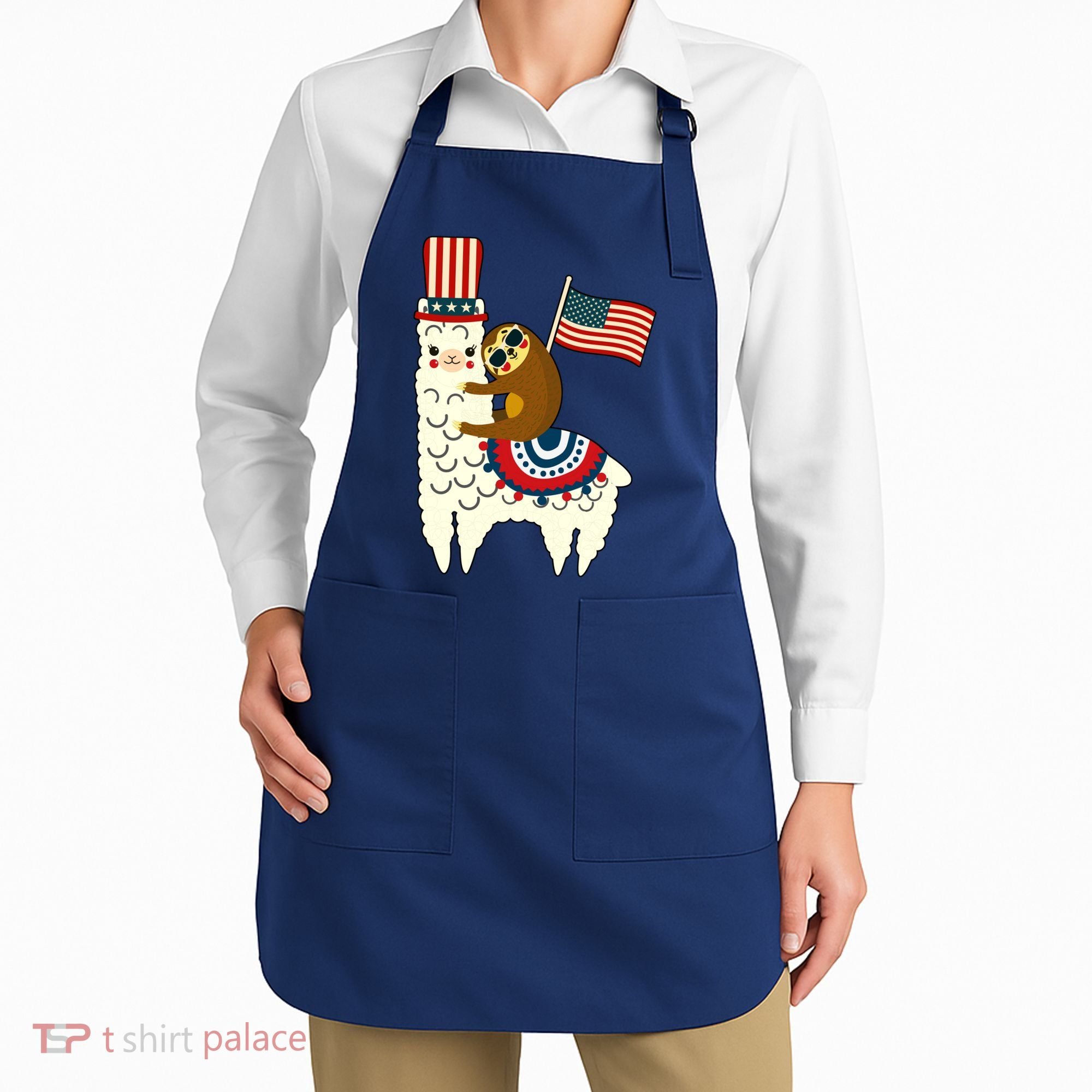 Patriot Sloth Llama Apron