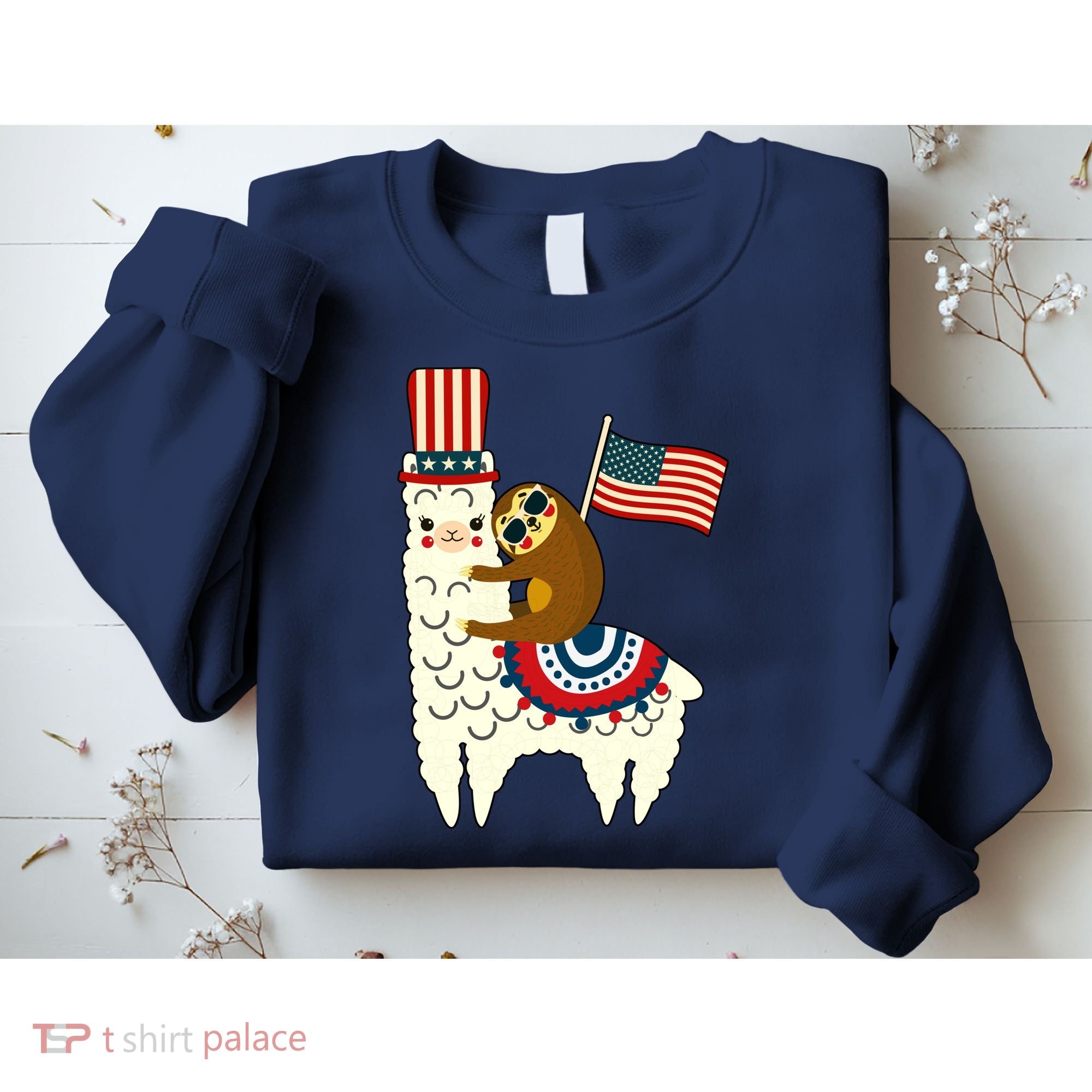 Patriot Sloth Llama Sweatshirt