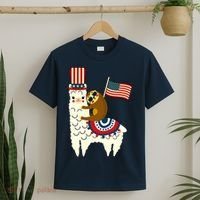 Patriot Sloth Llama T-Shirt thumb 2