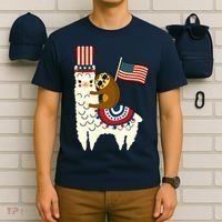 Patriot Sloth Llama T-Shirt thumb 6
