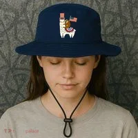 Patriot Sloth Llama Bucket Hat thumb 3