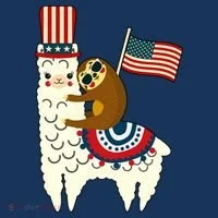 Patriot Sloth Llama Bucket Hat thumb 4