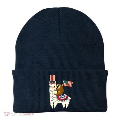 Patriot Sloth Llama Beanie