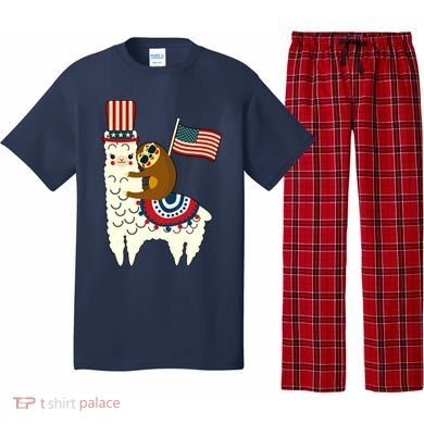 Patriot Sloth Llama Pajama Set