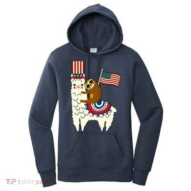 Patriot Sloth Llama Women's Hoodie