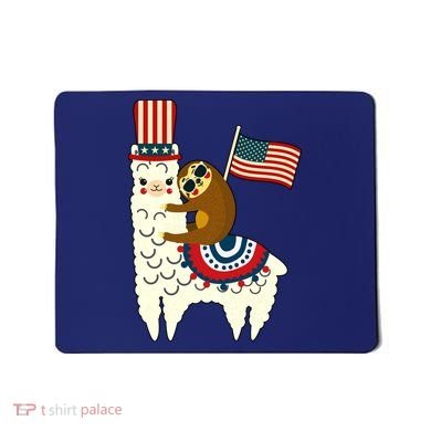 Patriot Sloth Llama Mousepad