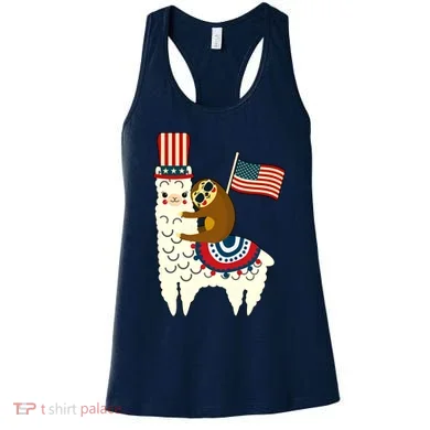 Patriot Sloth Llama Women's Tank Top