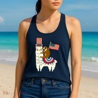 Patriot Sloth Llama Women's Tank Top thumb 2