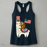 Patriot Sloth Llama Women's Tank Top thumb 3