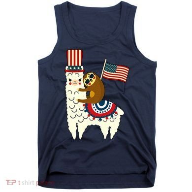 Patriot Sloth Llama Tank Top
