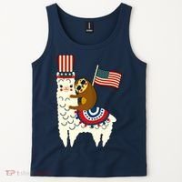 Patriot Sloth Llama Tank Top thumb 2