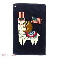 Patriot Sloth Llama Golf Towel thumb 0