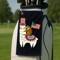 Patriot Sloth Llama Golf Towel thumb 2
