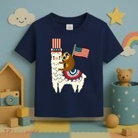 Patriot Sloth Llama Toddler T-Shirt thumb 3