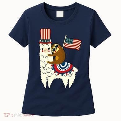Patriot Sloth Llama Women's T-Shirt