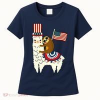 Patriot Sloth Llama Women's T-Shirt thumb 0