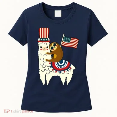 Patriot Sloth Llama Women's T-Shirt