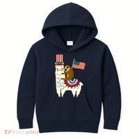 Patriot Sloth Llama Kids Hoodie thumb 0
