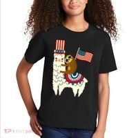 Patriot Sloth Llama Kids T-Shirt thumb 2