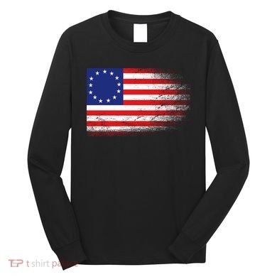 Patriotic 13 Colonies Flag Betsy Ross Long Sleeve Shirt