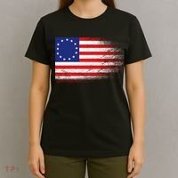 Patriotic 13 Colonies Flag Betsy Ross T-Shirt thumb 4