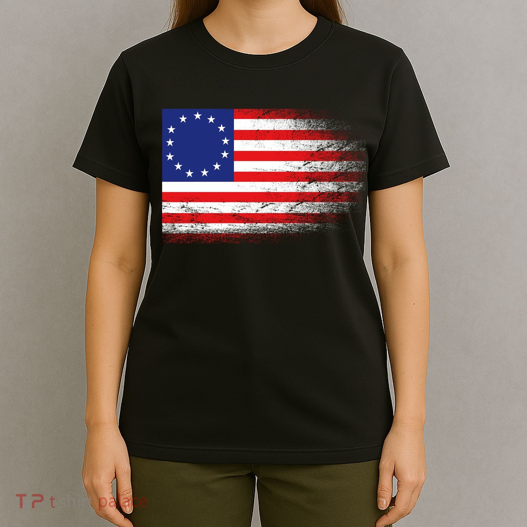 Patriotic 13 Colonies Flag Betsy Ross T-Shirt