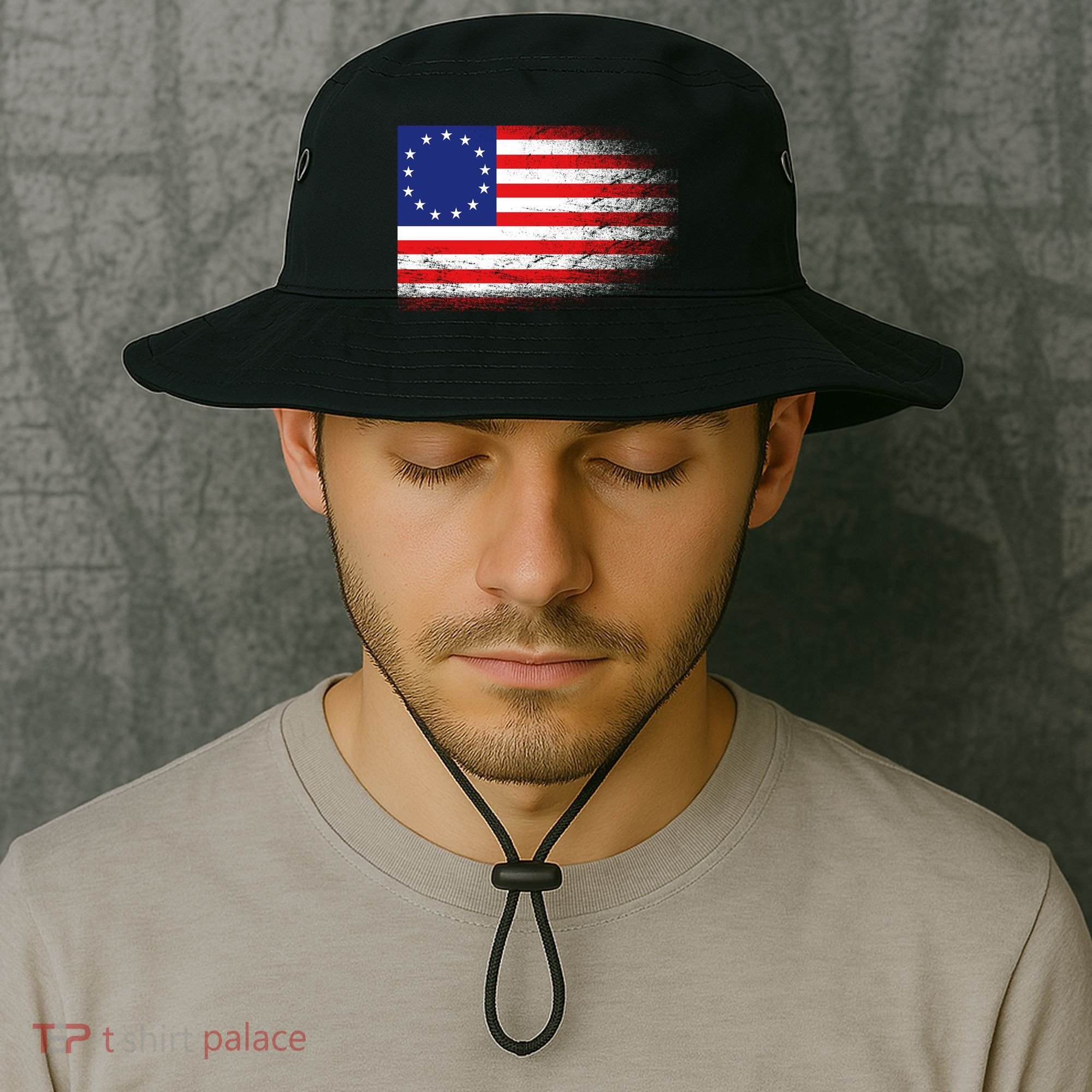 Patriotic 13 Colonies Flag Betsy Ross Bucket Hat