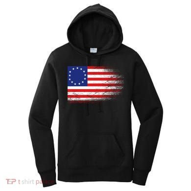 Patriotic 13 Colonies Flag Betsy Ross Women's Hoodie