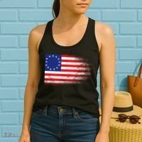 Patriotic 13 Colonies Flag Betsy Ross Women's Tank Top thumb 2