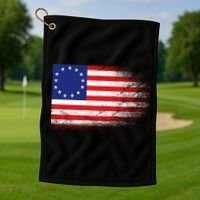 Patriotic 13 Colonies Flag Betsy Ross Golf Towel thumb 1