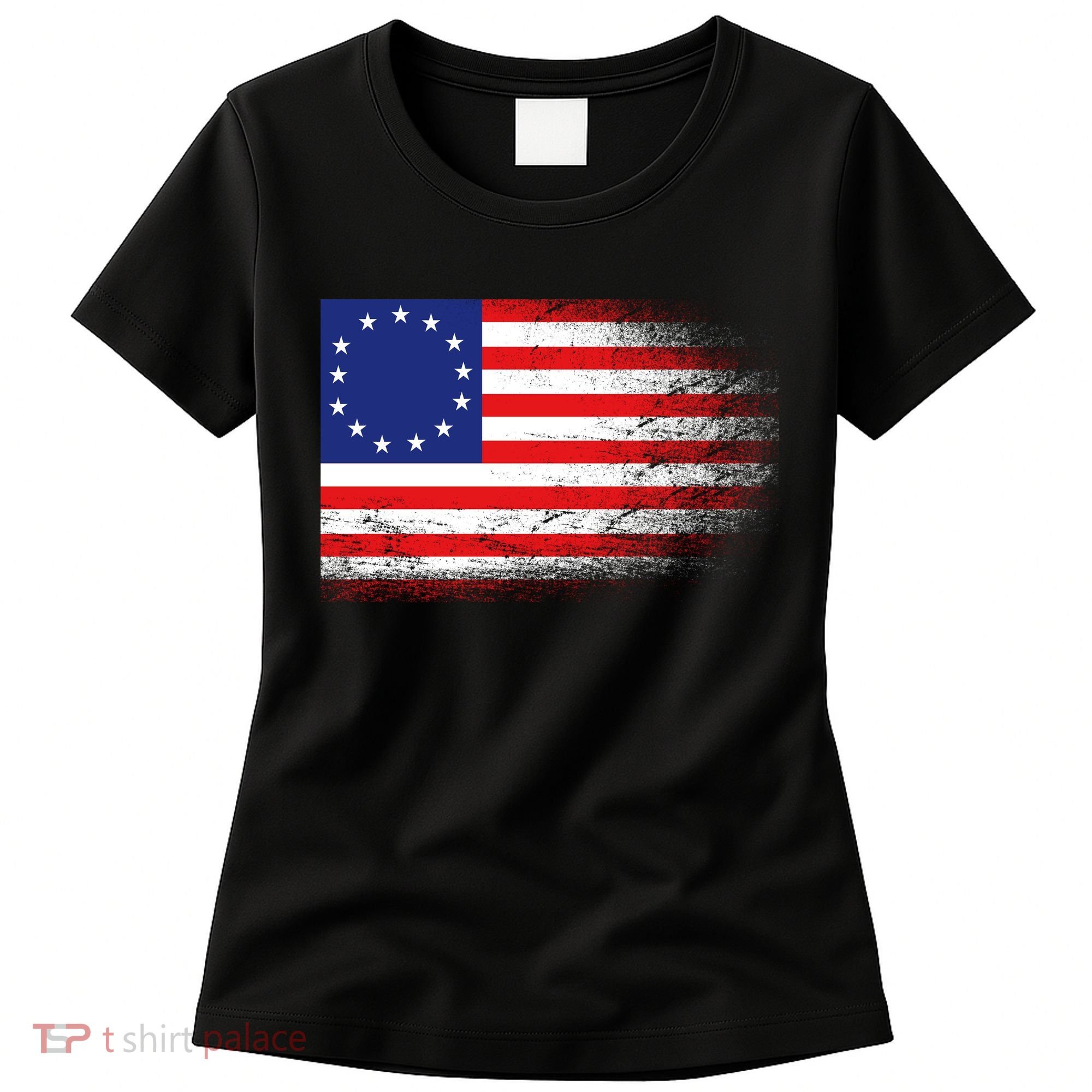 Patriotic 13 Colonies Flag Betsy Ross Women's T-Shirt