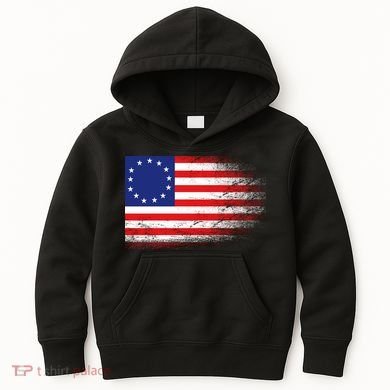 Patriotic 13 Colonies Flag Betsy Ross Kids Hoodie